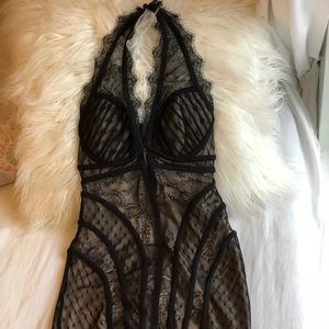 Bebe mixed lace dress